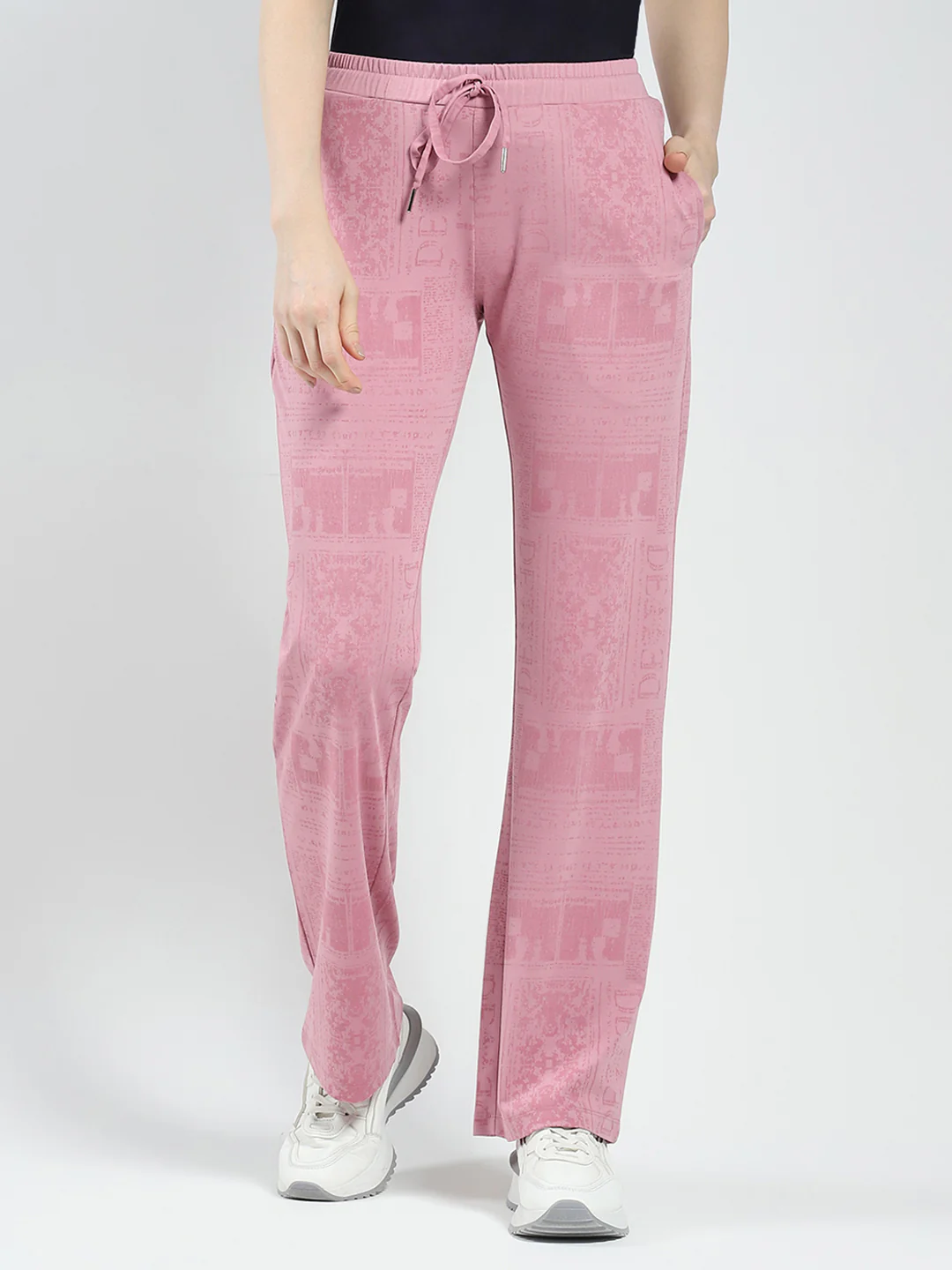 Women Pink Printed Regular Fit Lower - Image 3