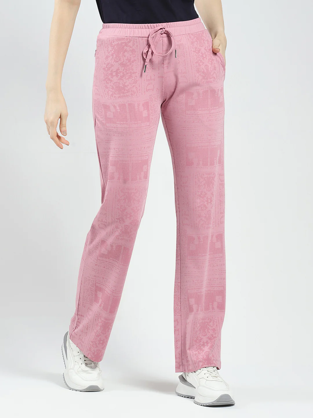 Women Pink Printed Regular Fit Lower - Image 4