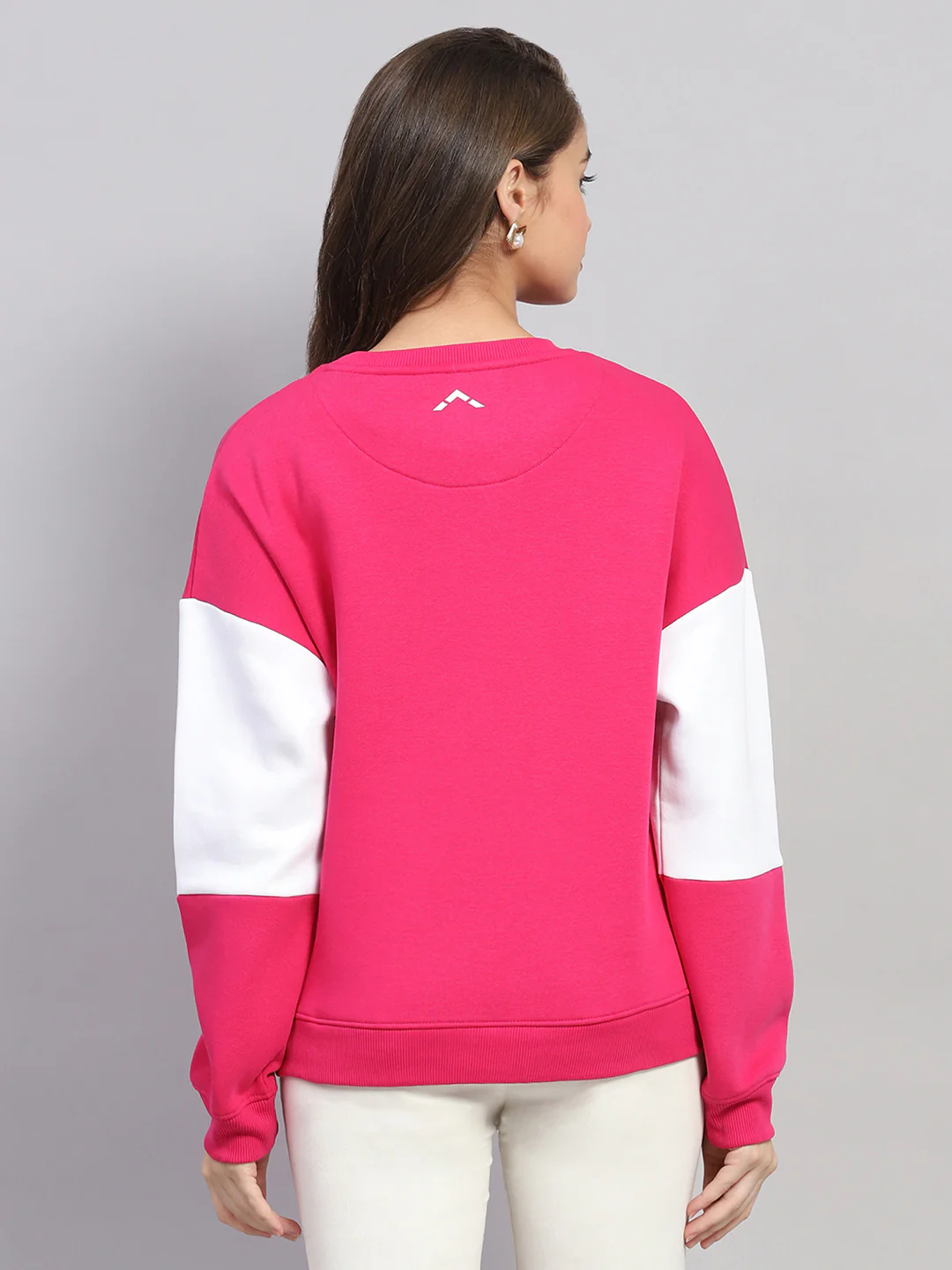Rock.it Women Pink Printed Round Neck Full Sleeve Sweatshirt - Image 5