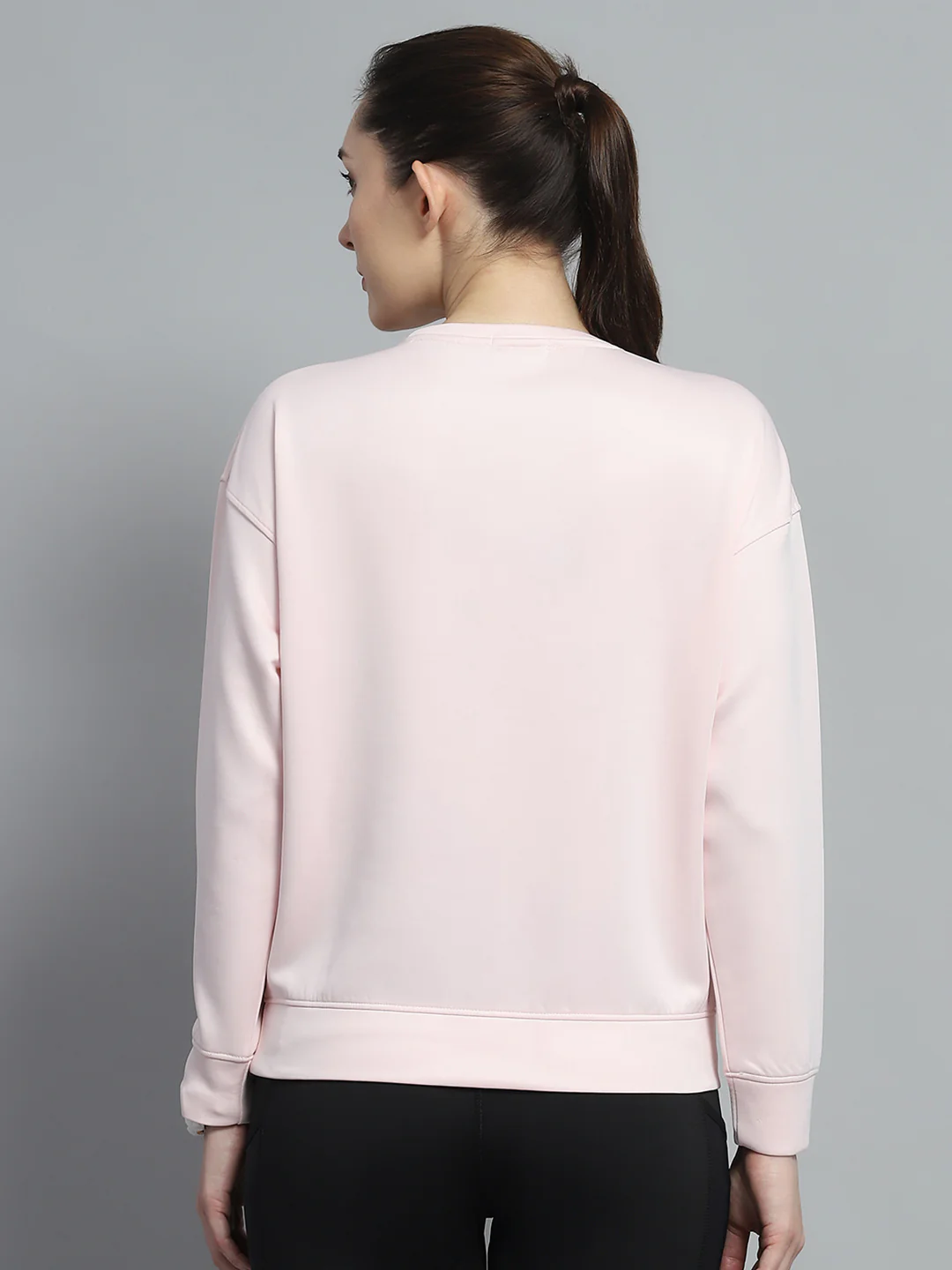 Rock.it Women Pink Printed Round Neck Full Sleeve Sweatshirt - Image 5