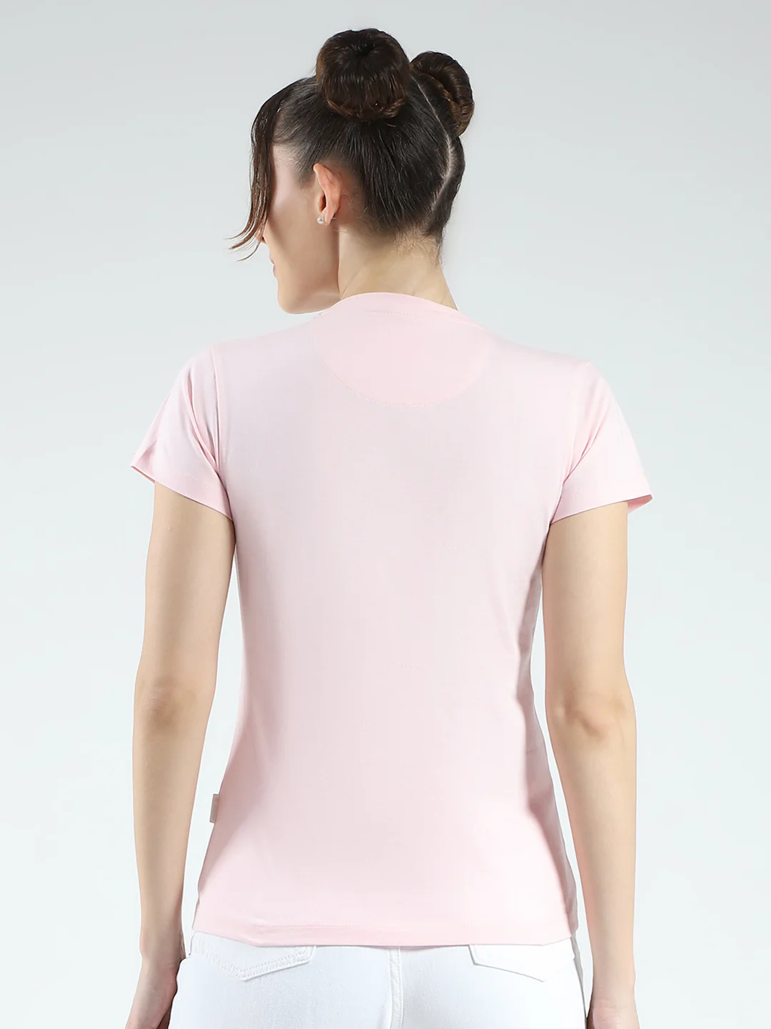 Rock.it Women Pink Printed Round Neck Half Sleeve Top - Image 5