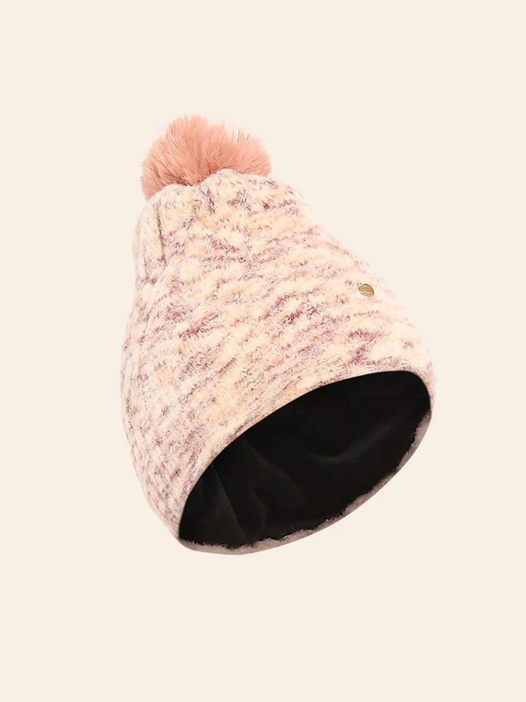Women Pink Self Design Cap - Image 2
