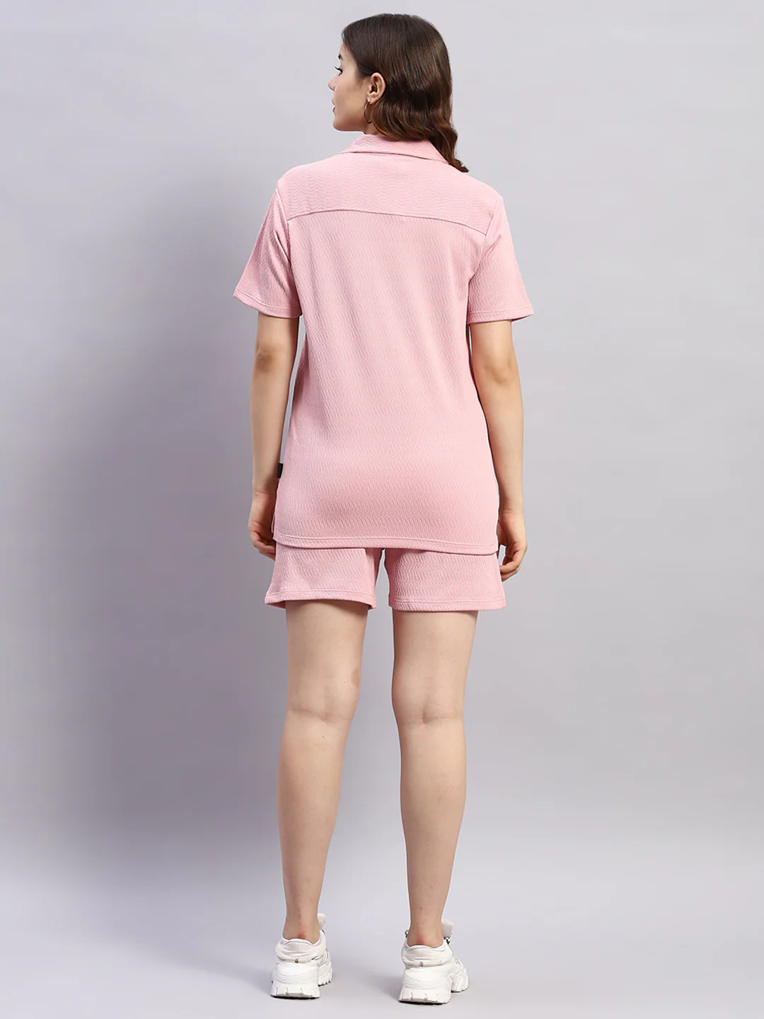 Rock.it Women Pink Self Design Collar Half Sleeve Cords Set - Image 5