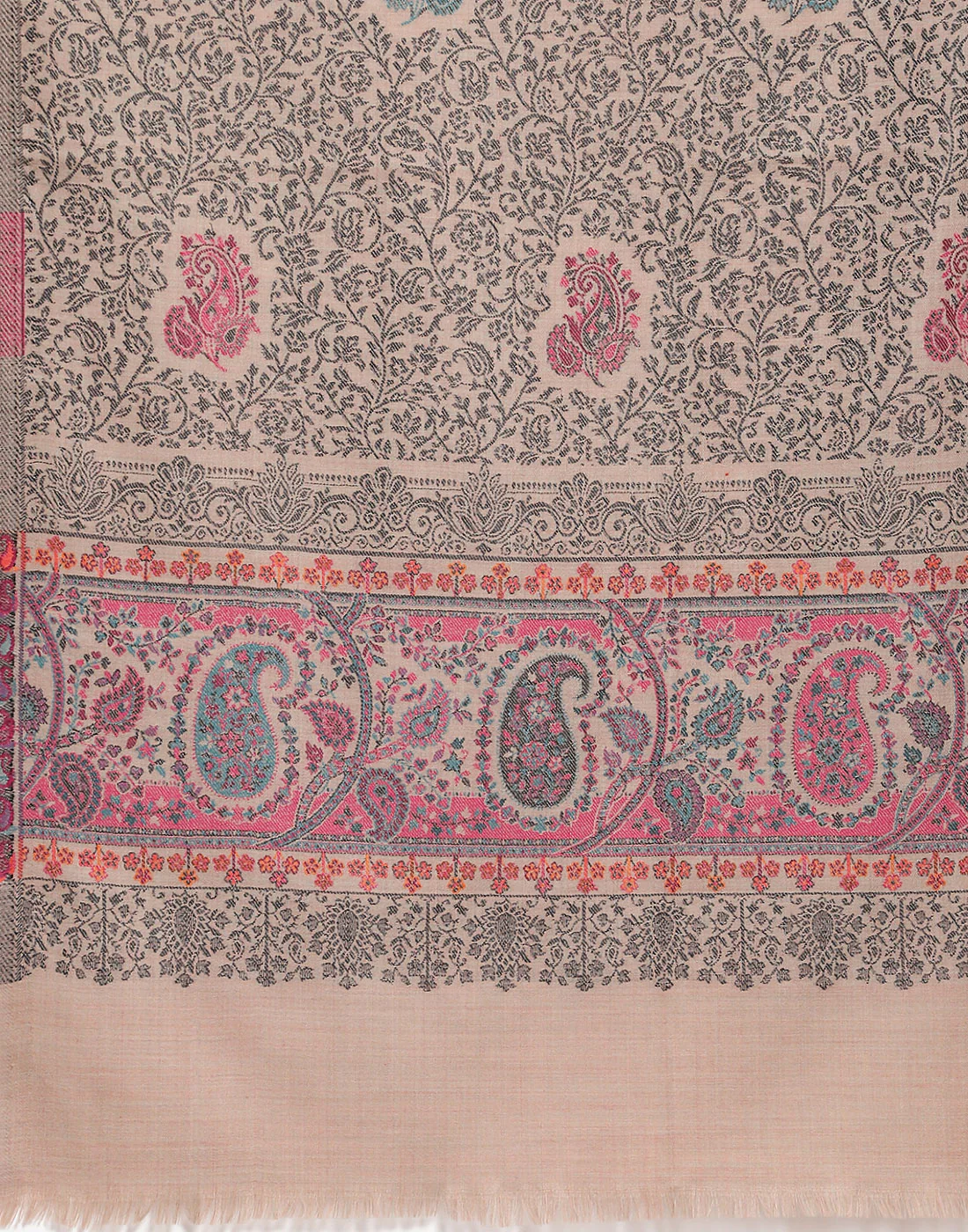 Women Pink Self Design Shawl - Image 6