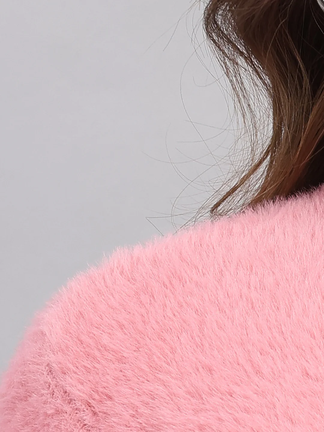 Women Pink Self Design V Neck Full Sleeve Cardigan - Image 7