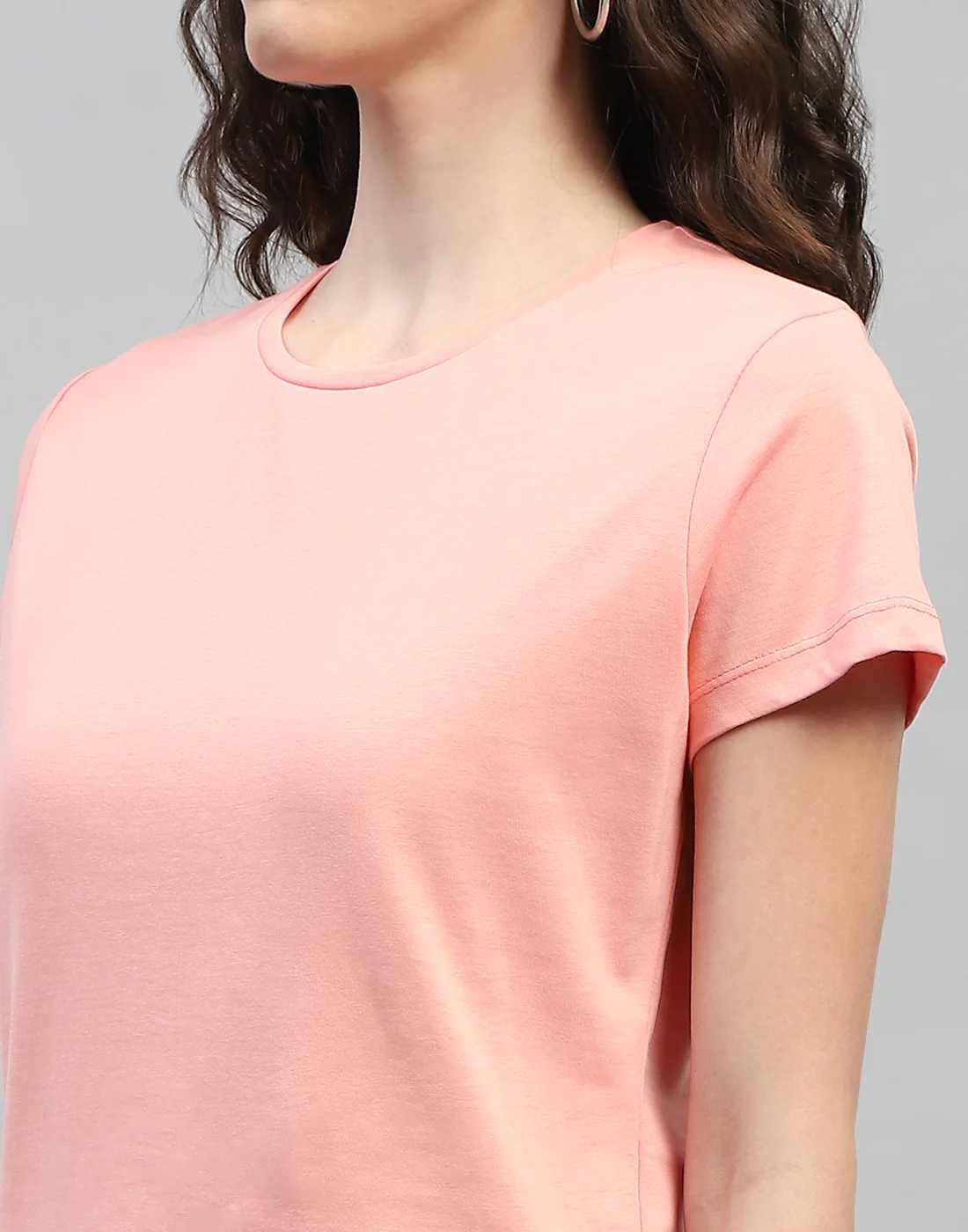 Women Pink & Sky Blue Solid Round Neck Half Sleeve Top (Pack of 2) - Image 11
