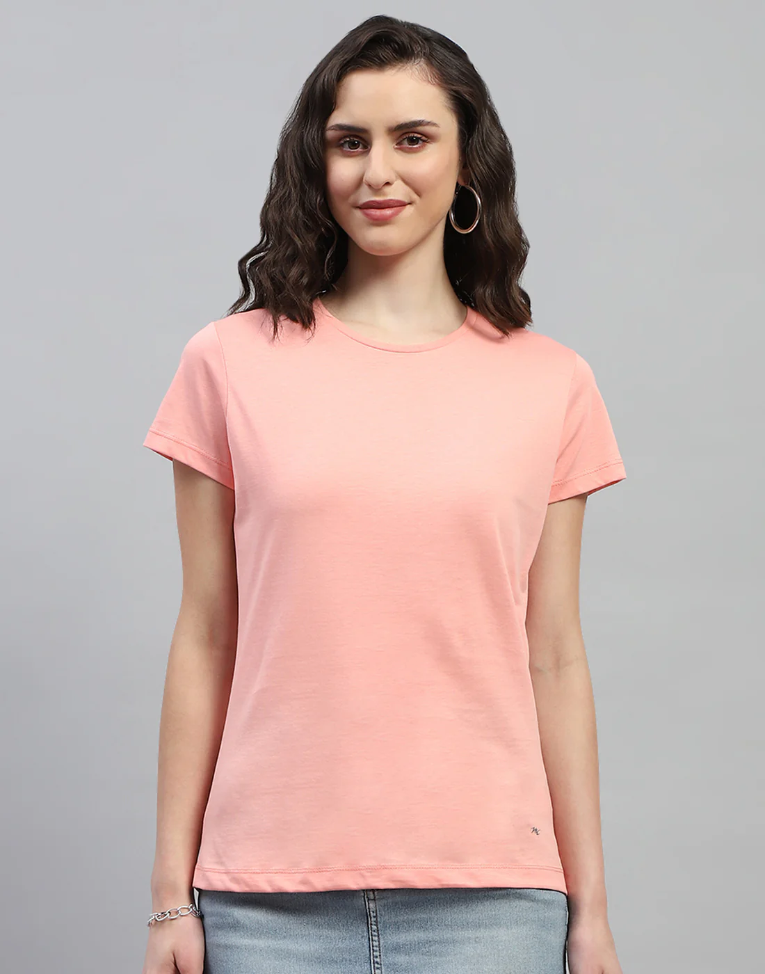 Women Pink & Sky Blue Solid Round Neck Half Sleeve Top (Pack of 2) - Image 4