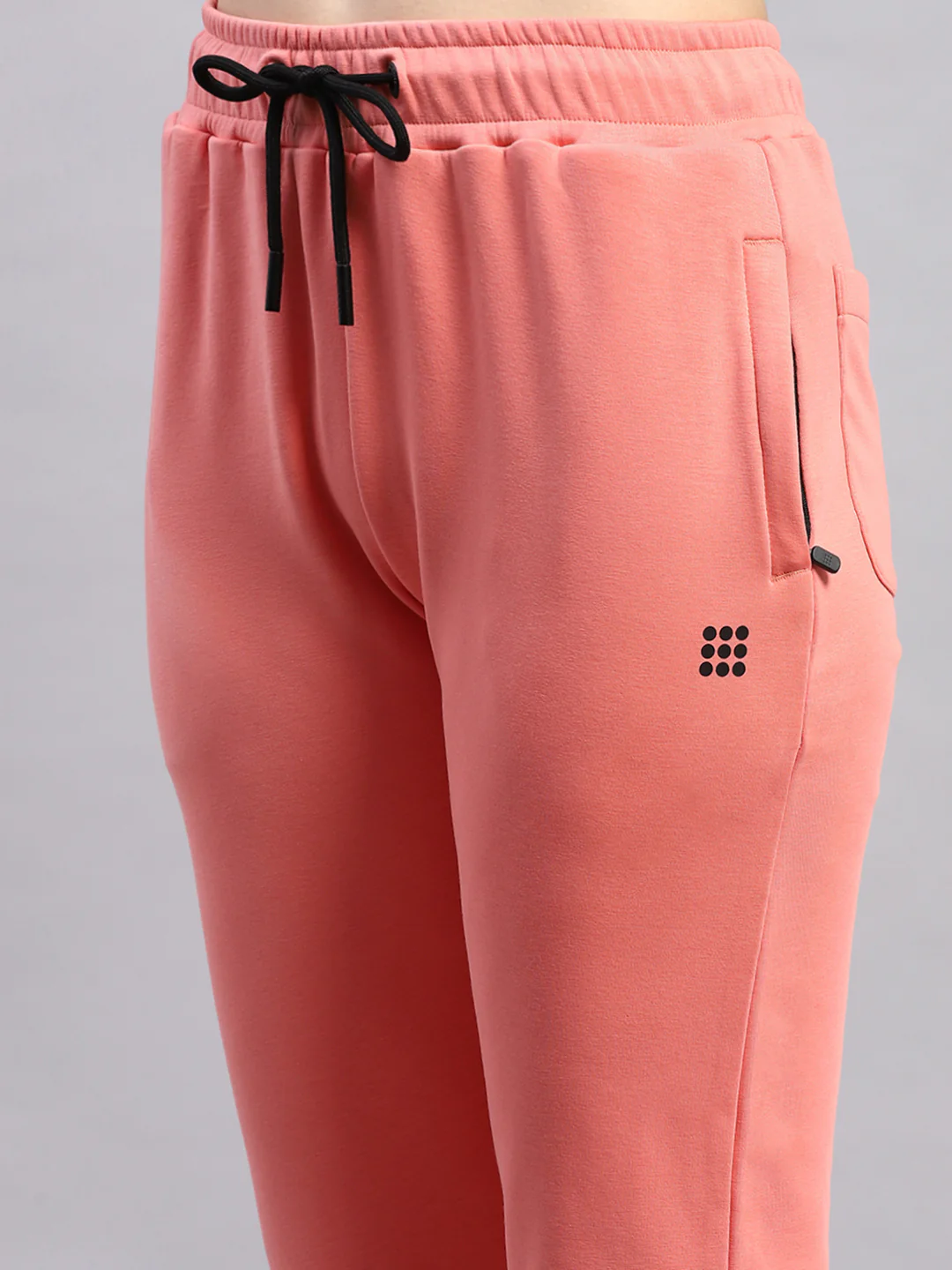 Rock.it Women Pink Solid Mock Neck Full Sleeve Tracksuit - Image 9