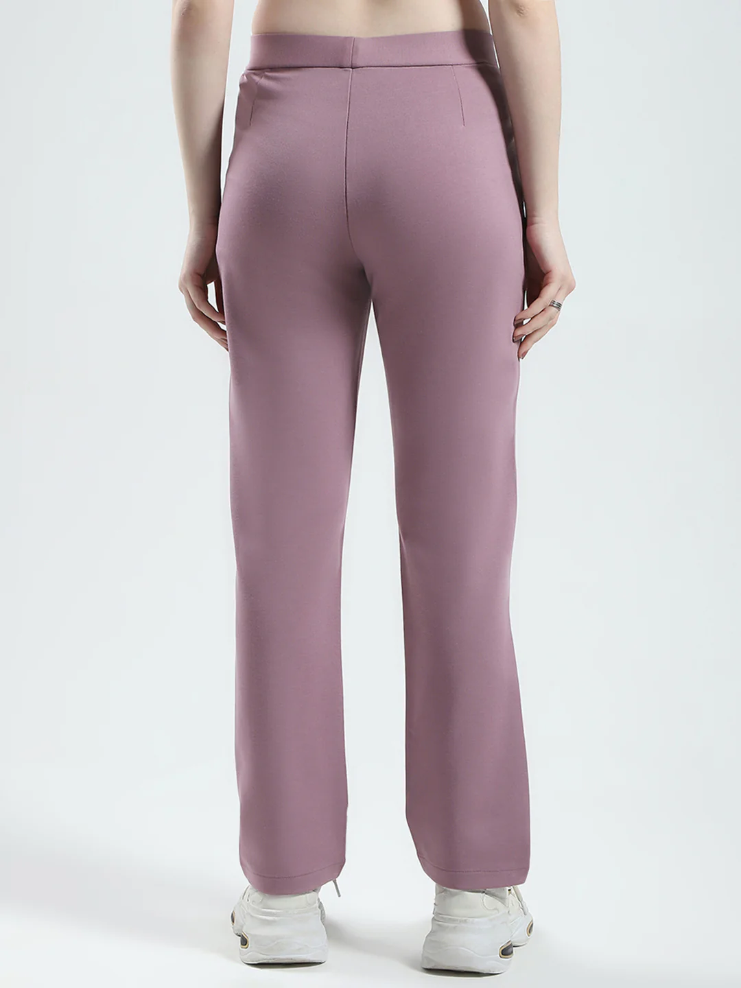 Women Pink Solid Regular Fit Jegging - Image 5