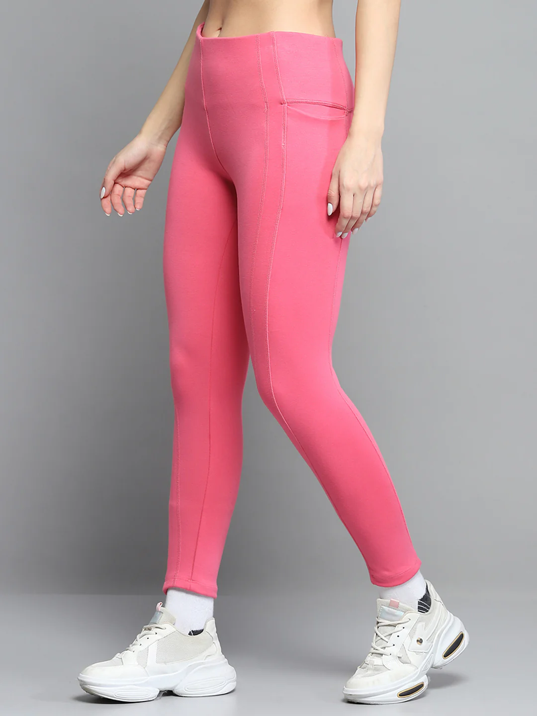 Rock.it Women Pink Solid Regular Fit legging - Image 3