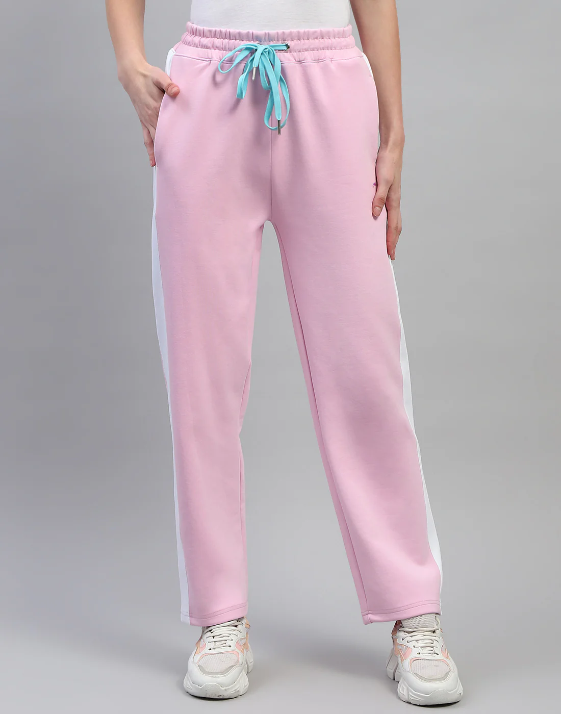 Women Pink Solid Regular Fit Lower - Image 3