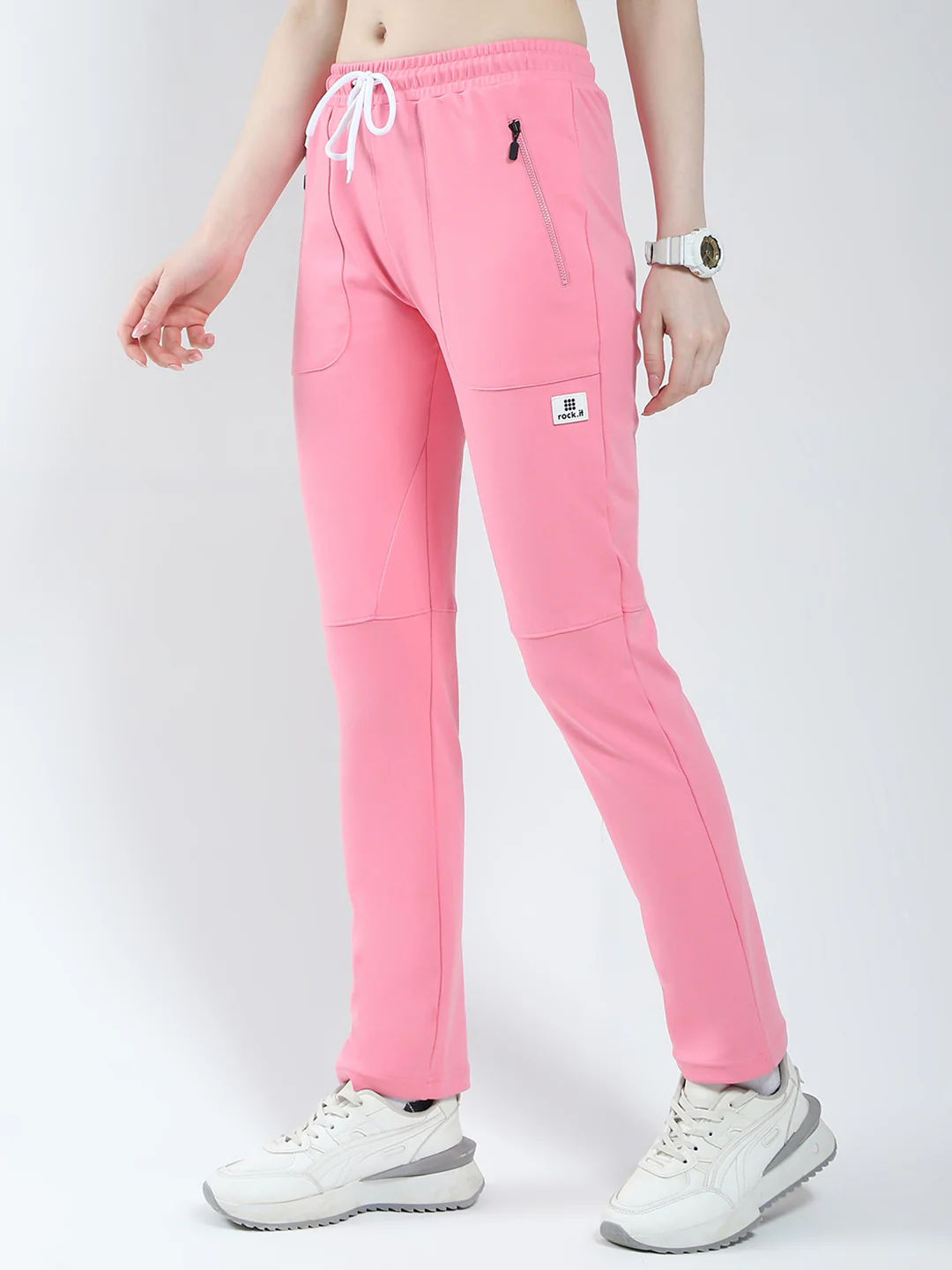 Rock.it Women Pink Solid Regular Fit Lower - Image 3