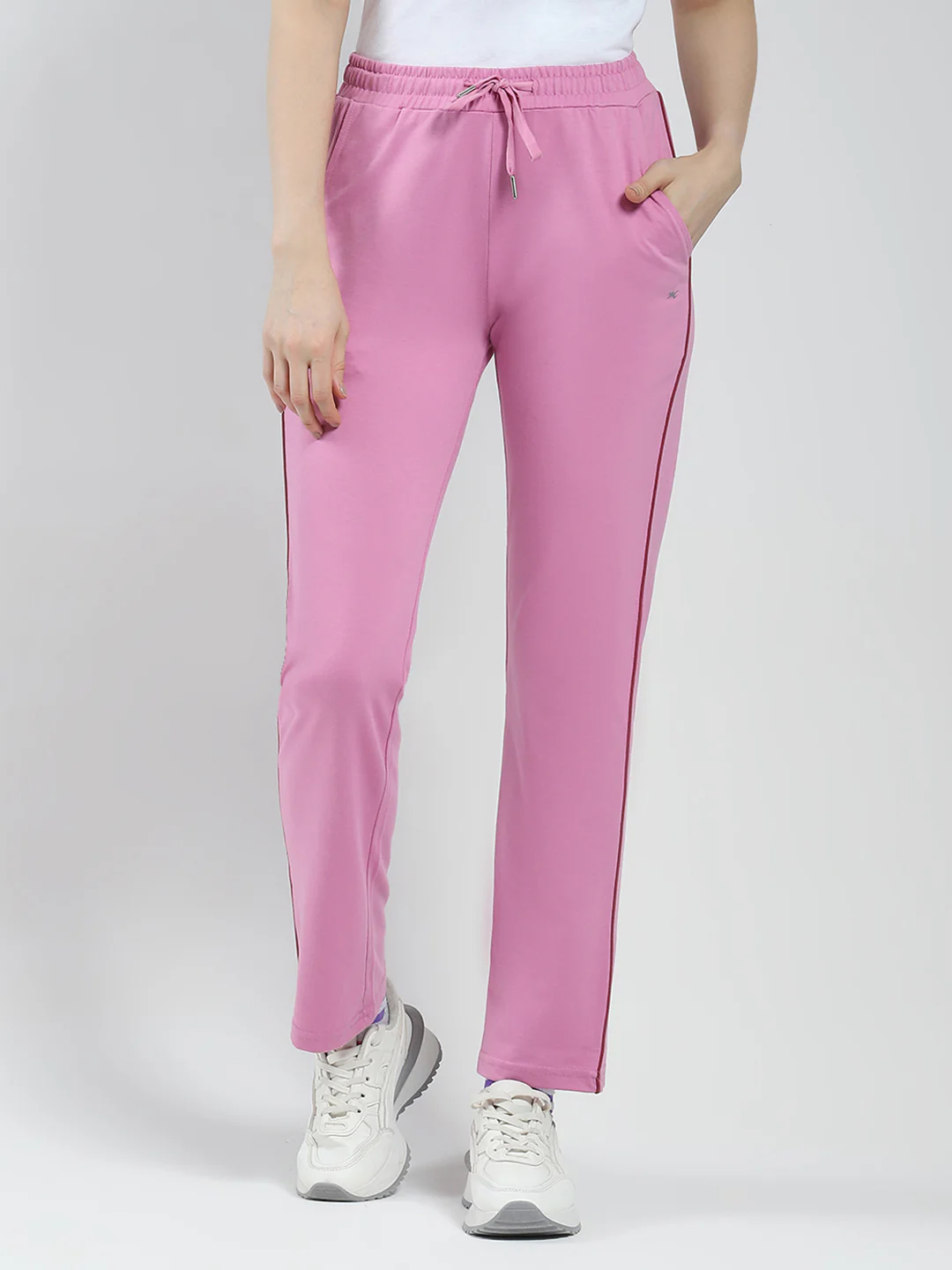 Women Pink Solid Regular Fit Lower - Image 4