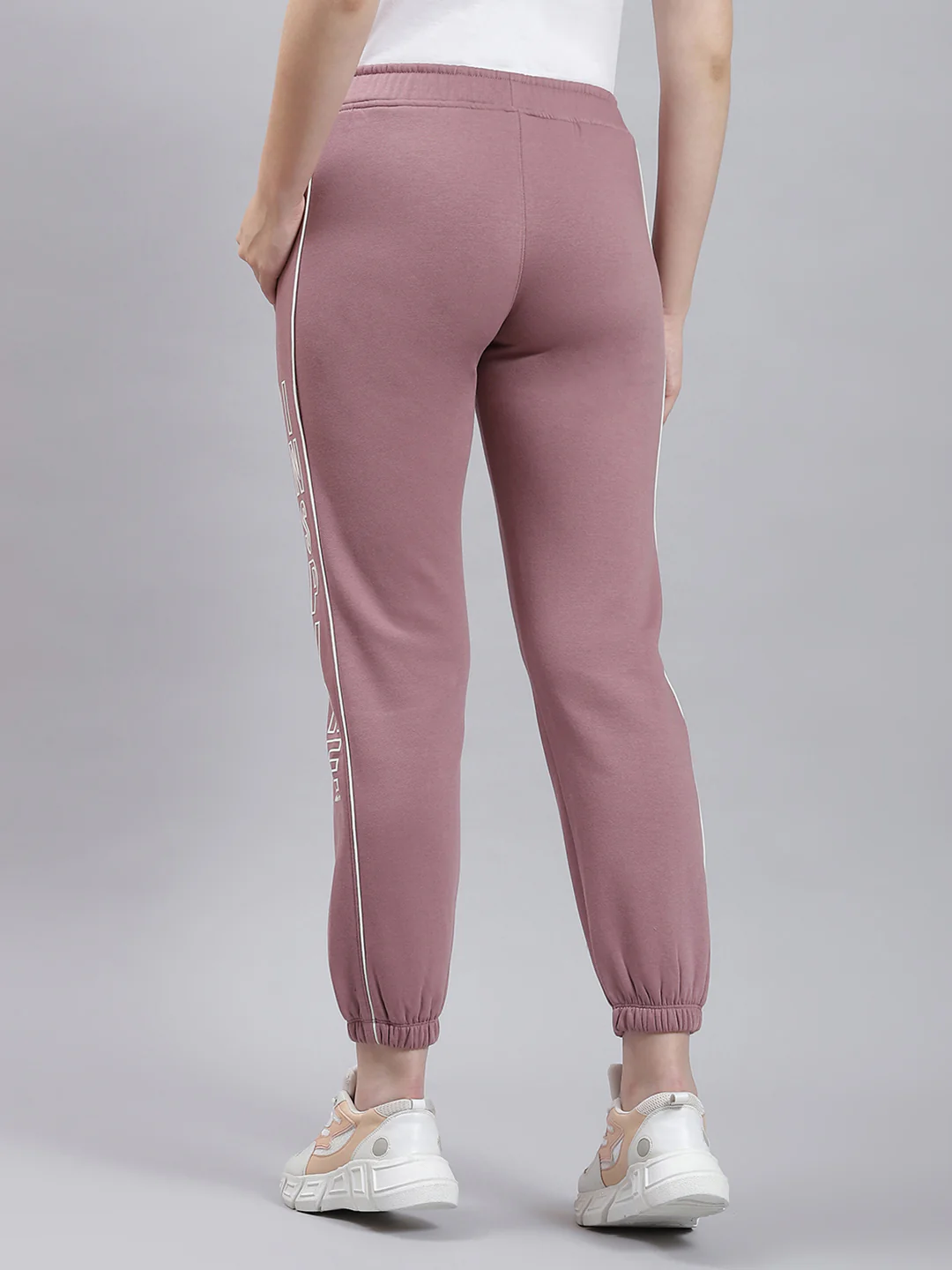 Women Pink Solid Regular Fit Winter Lowers - Image 5