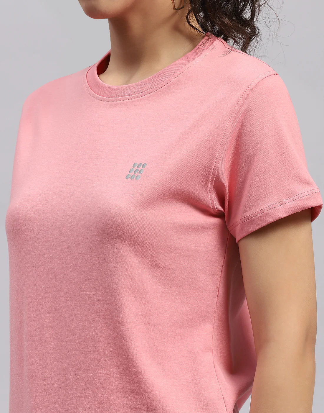 Rock.it Women Pink Solid Round Neck Half Sleeve Top - Image 6