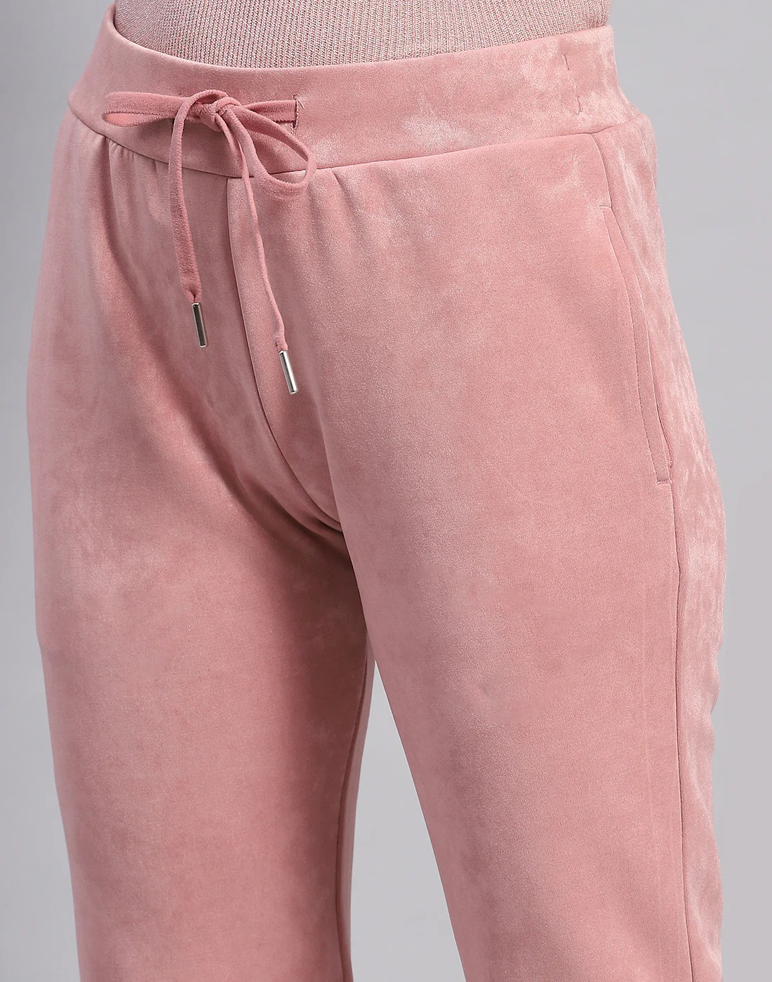 Women Pink Solid Stand Collar Full Sleeve Cords Set - Image 8