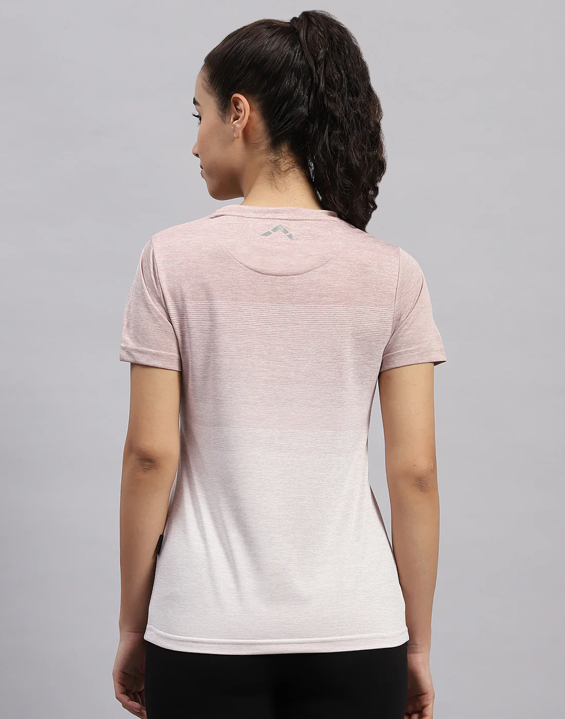 Rock.it Women Pink Stripe Round Neck Half Sleeve Top - Image 5