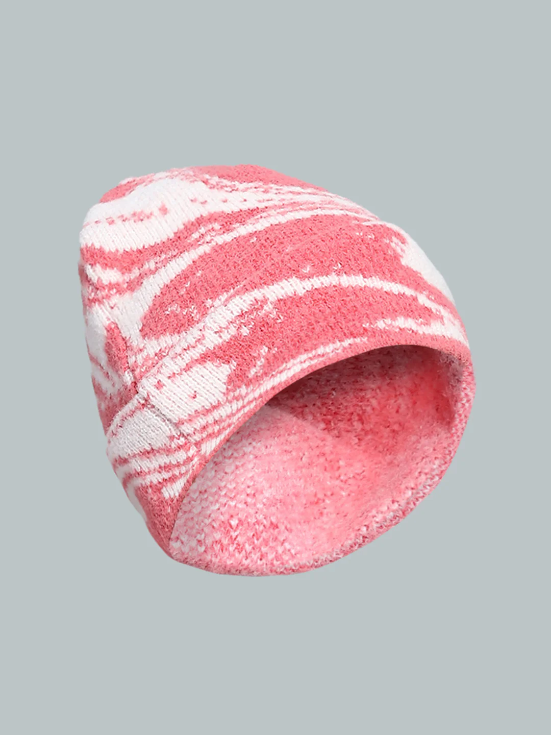 Women Pink & White Self Design Cap - Image 2