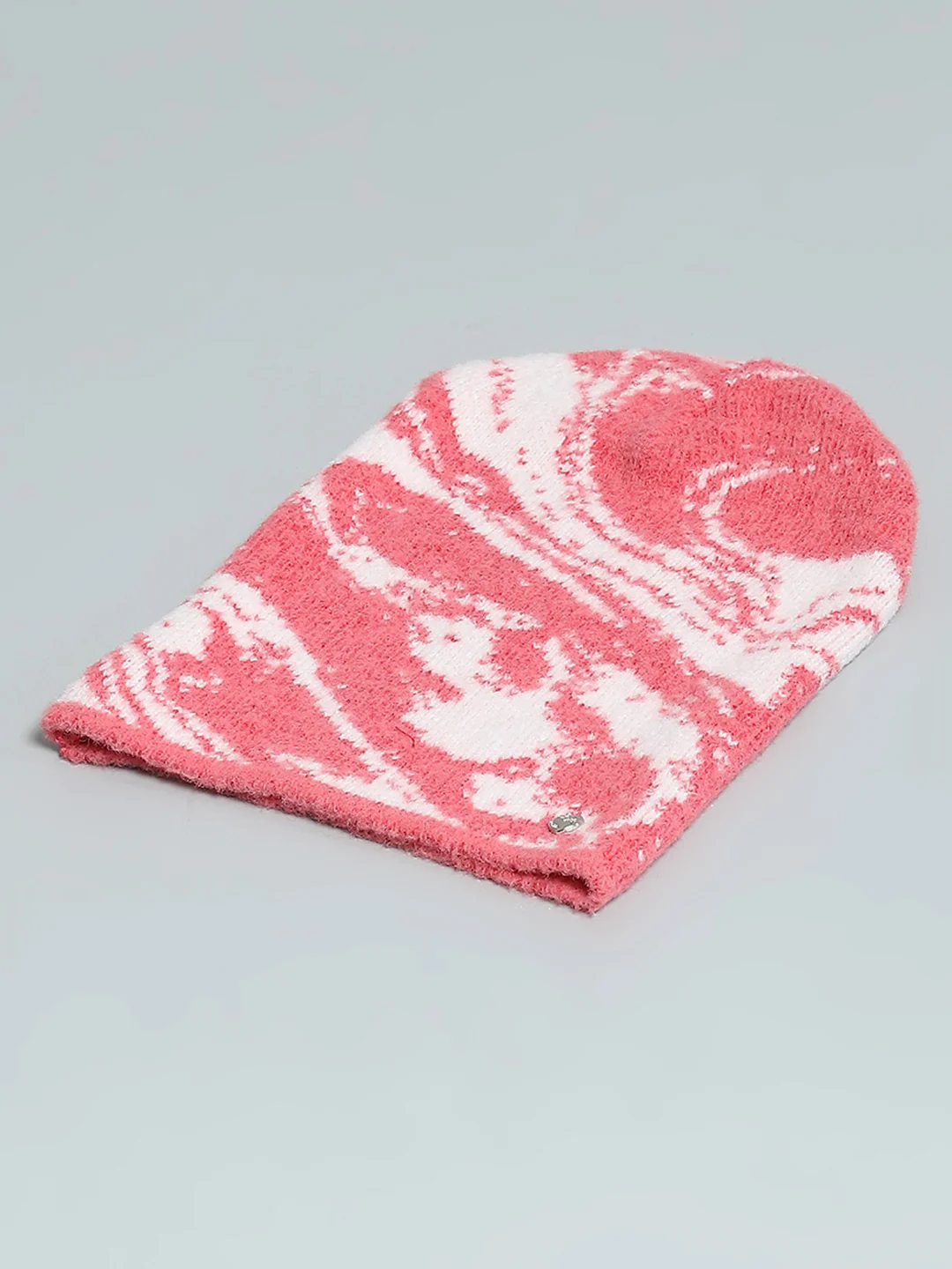 Women Pink & White Self Design Cap - Image 6