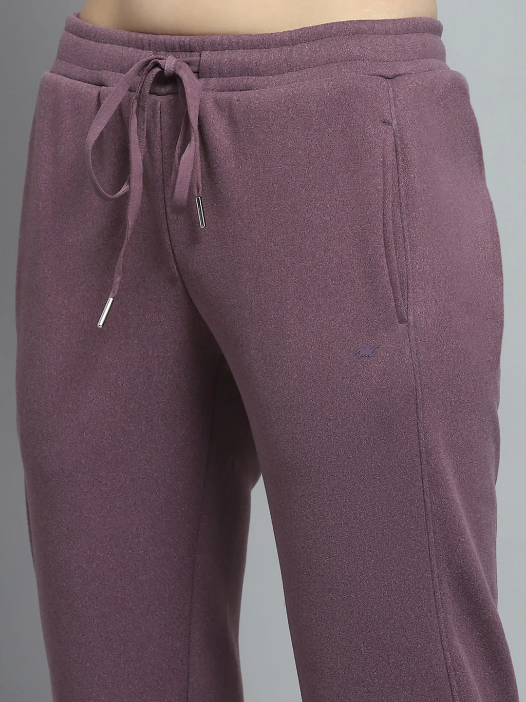 Women Purple Printed Mock Neck Full Sleeve Tracksuit - Image 8