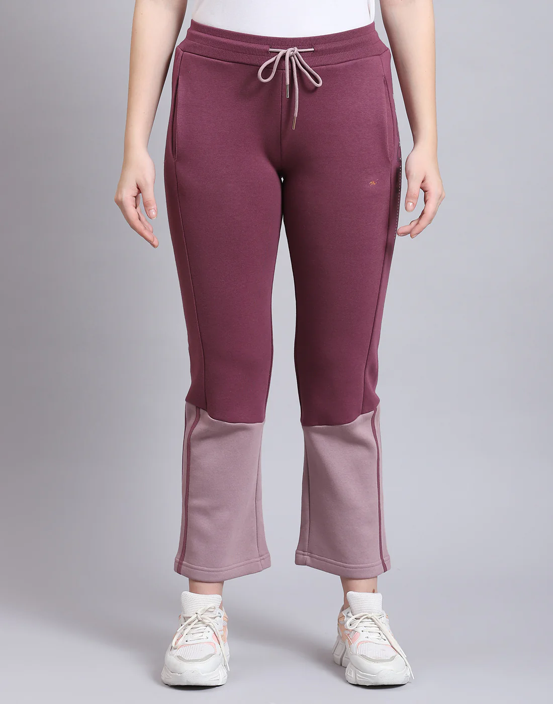 Women Purple Printed Regular Fit Winter Lower - Image 2