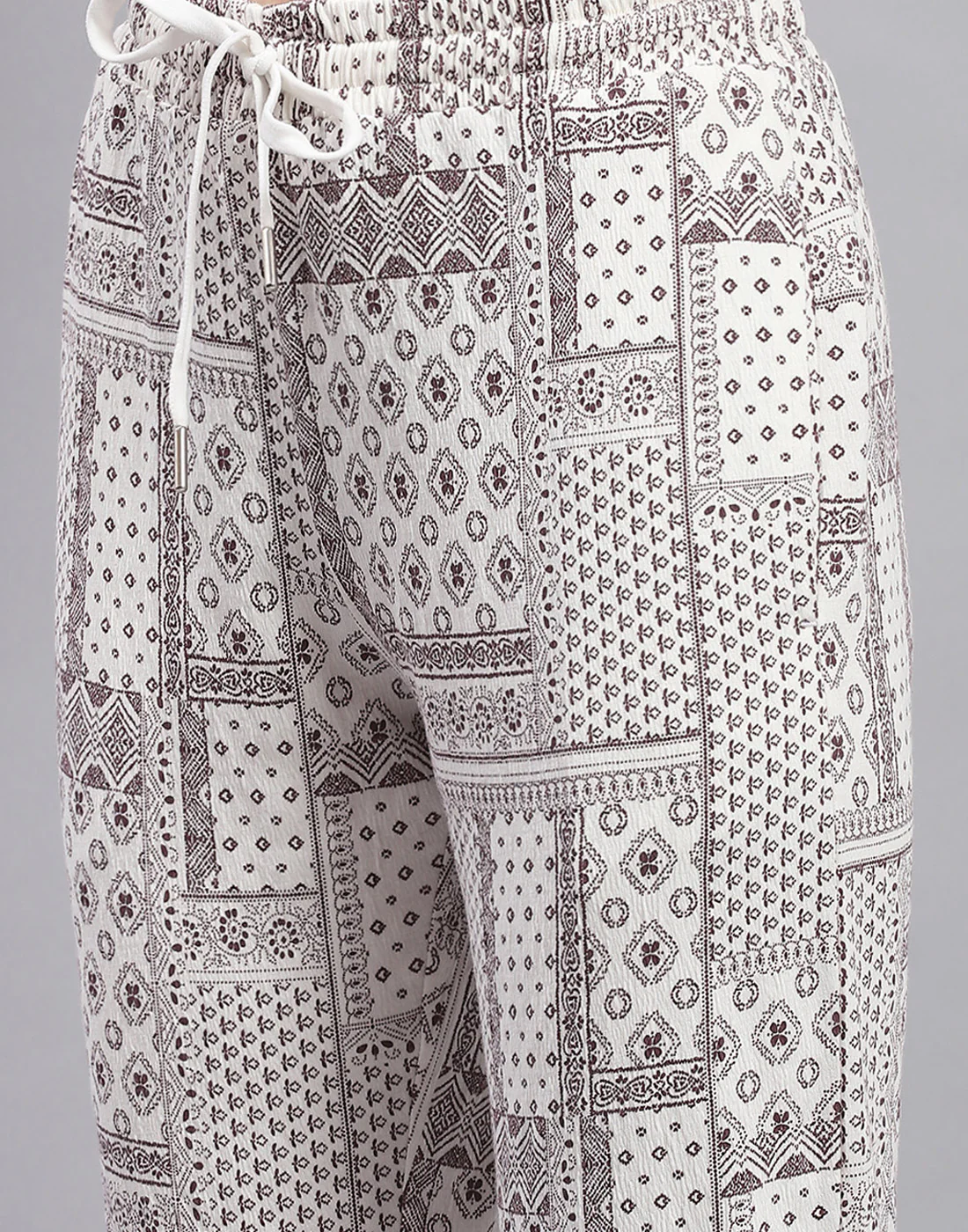 Women Purple Printed Regular Fit Lower - Image 6