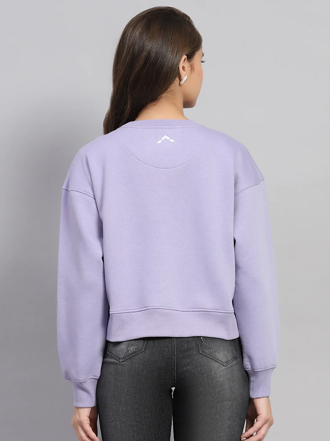 Rock.it Women Purple Printed Round Neck Full Sleeve Sweatshirt - Image 5