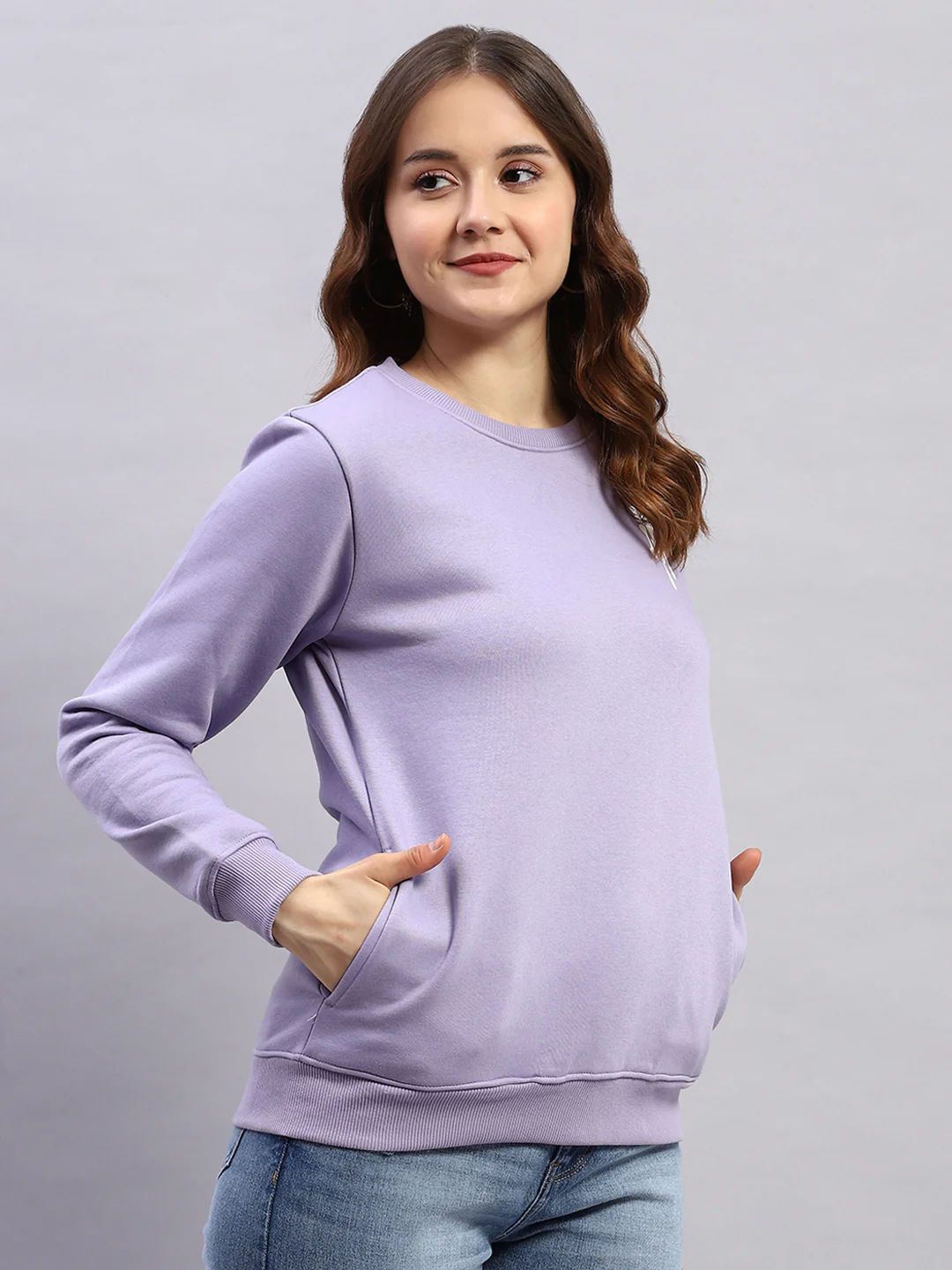 Rock.it Women Purple Printed Round Neck Full Sleeve Sweatshirt - Image 4