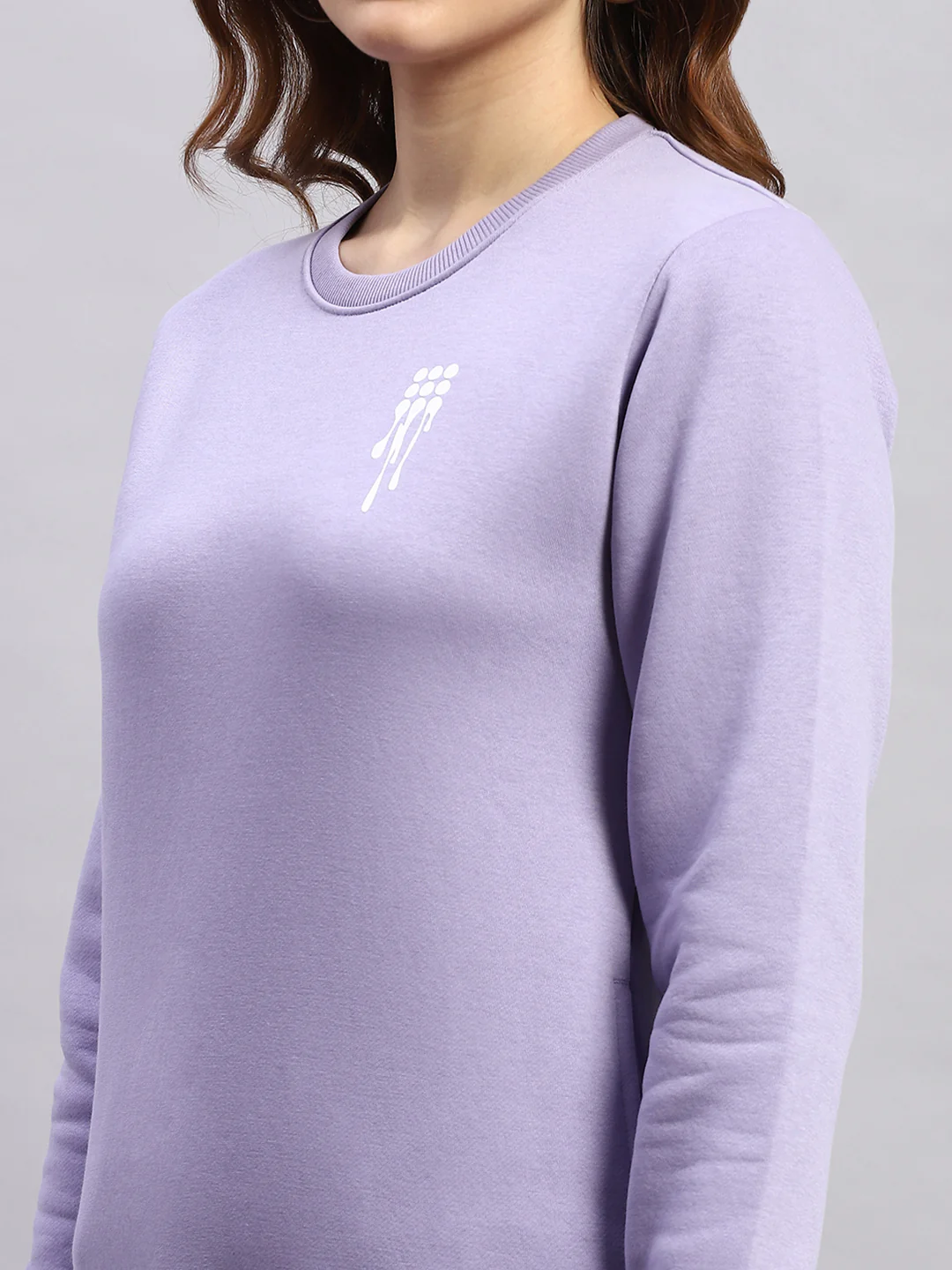 Rock.it Women Purple Printed Round Neck Full Sleeve Sweatshirt - Image 7