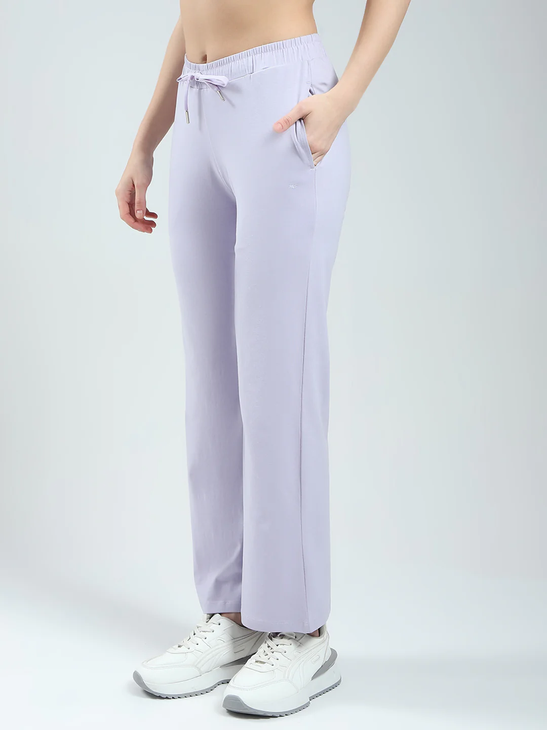 Women Purple Printed Round Neck Half Sleeve Lower Set - Image 6