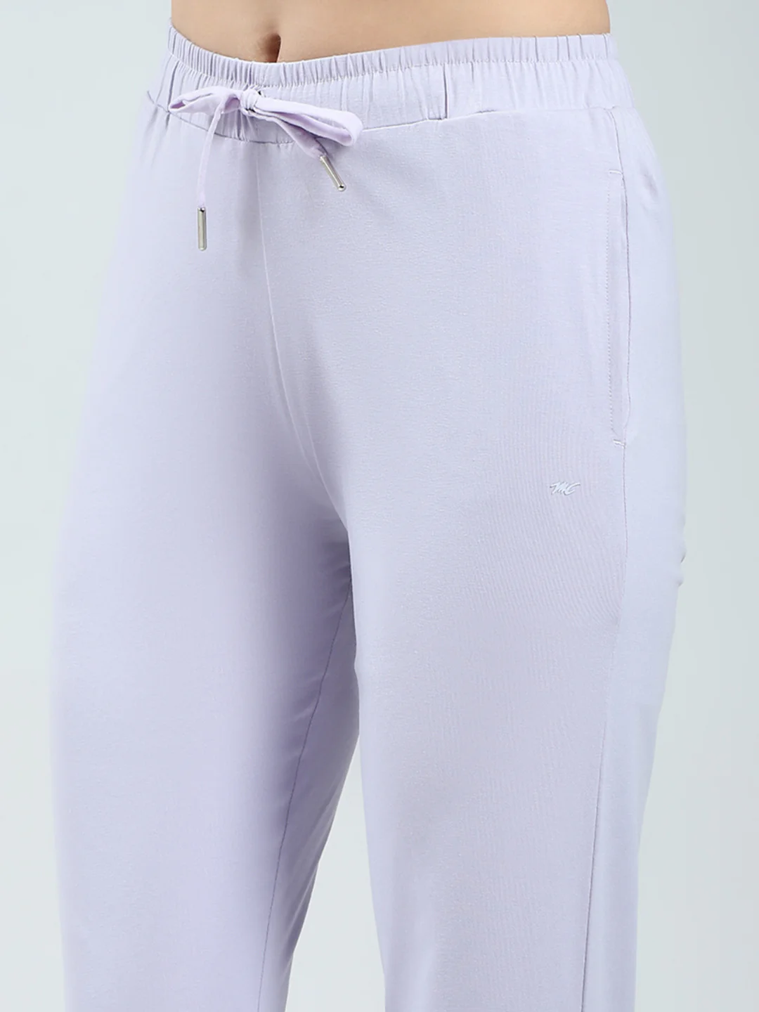 Women Purple Printed Round Neck Half Sleeve Lower Set - Image 8