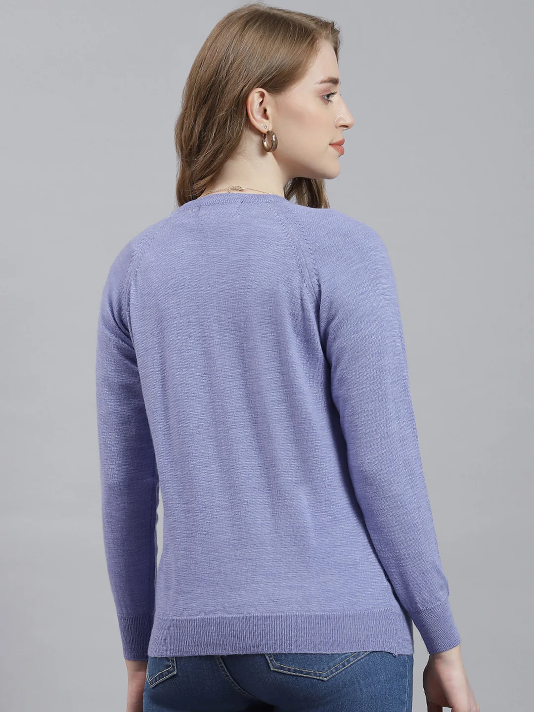 Women Purple Solid Cardigan - Image 5