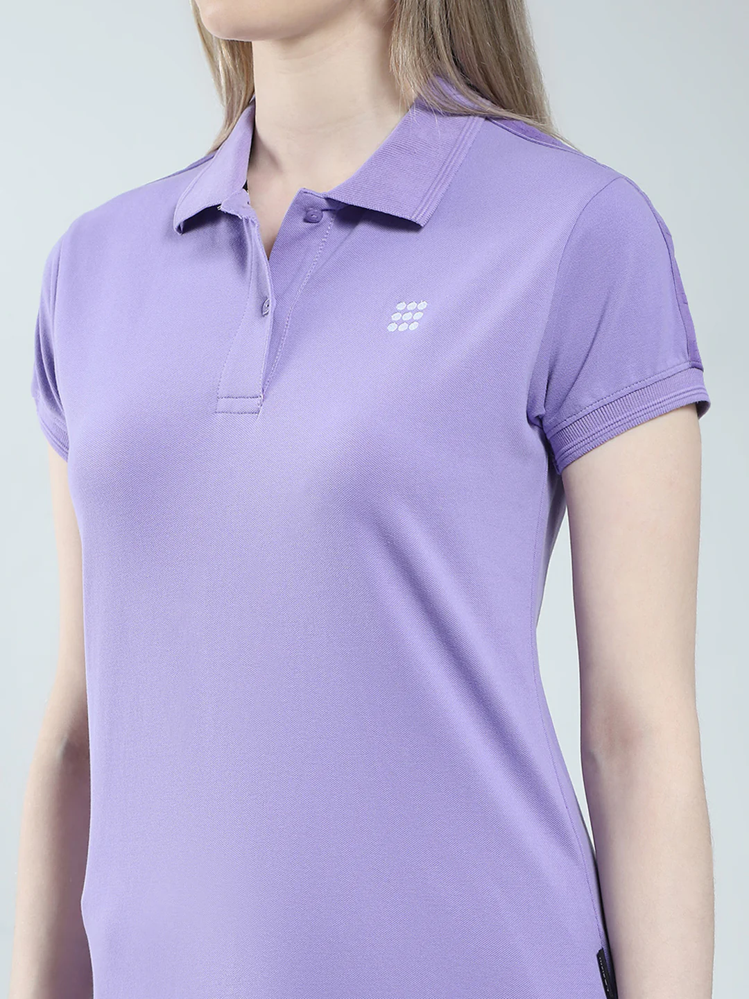 Rock.it Women Purple Solid Collar Half Sleeve T-Shirt - Image 6