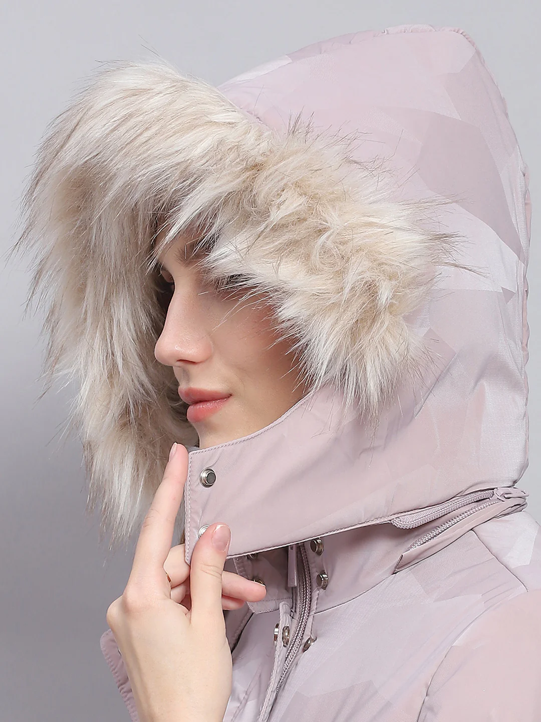 Women Purple Solid Hooded Full Sleeve Jackets - Image 6