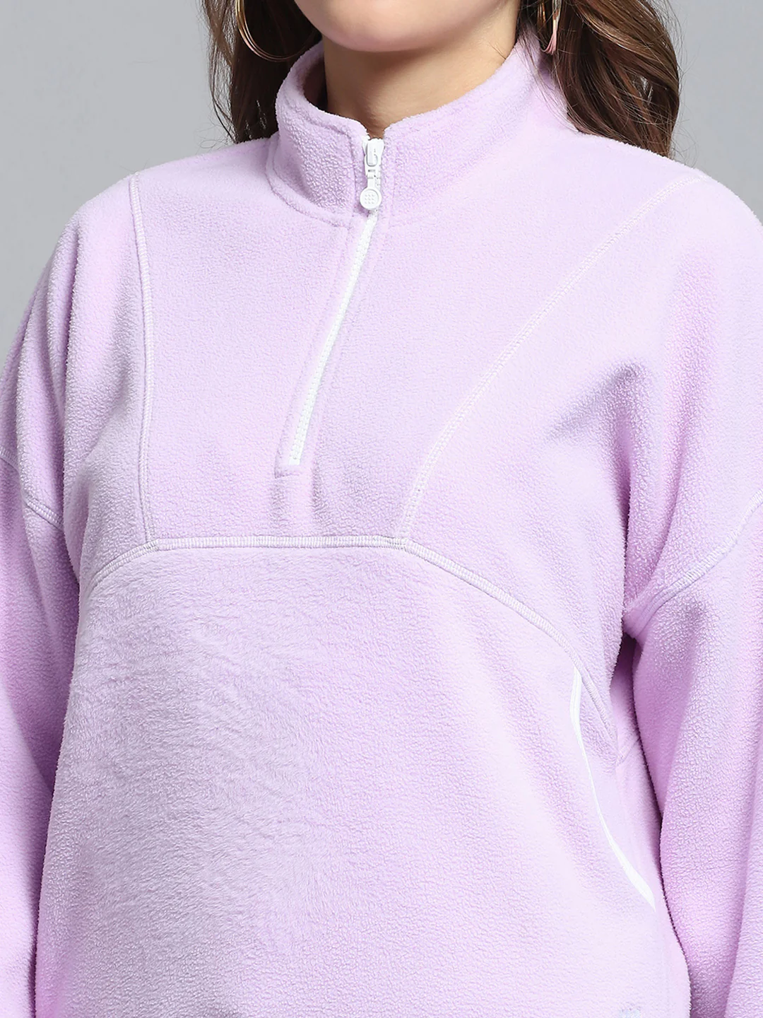 Rock.it Women Purple Solid Mock Neck Full Sleeve Tracksuit - Image 6