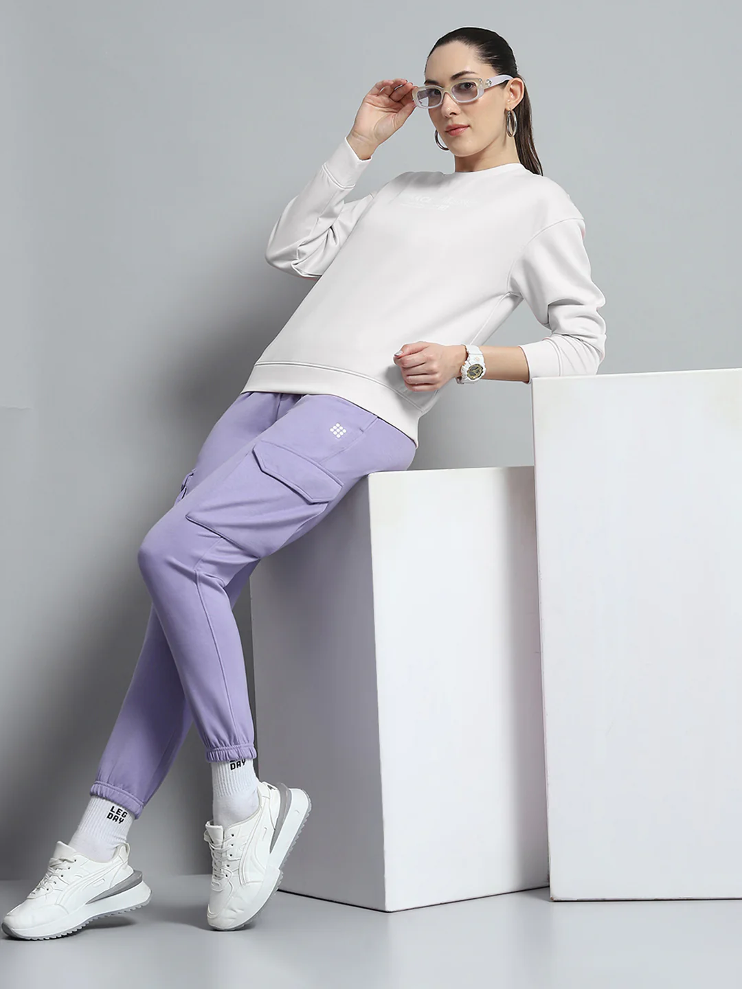 Rock.it Women Purple Solid Regular Fit Jogger - Image 2