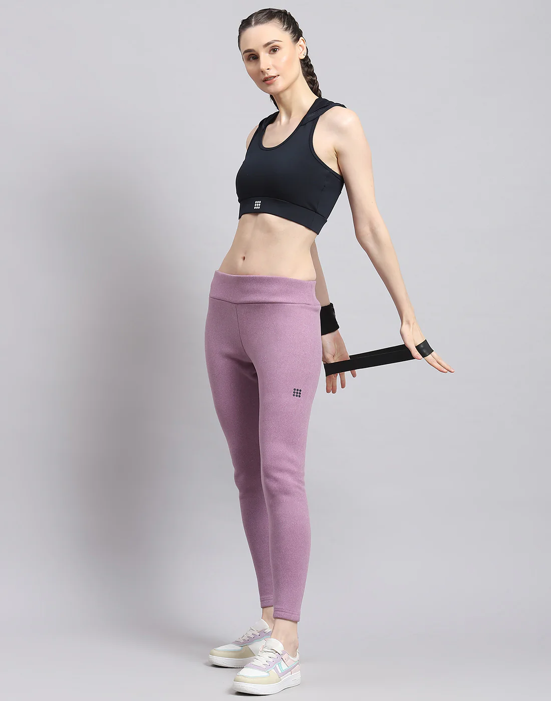 Rock.it Women Purple Solid Regular Fit Legging - Image 3