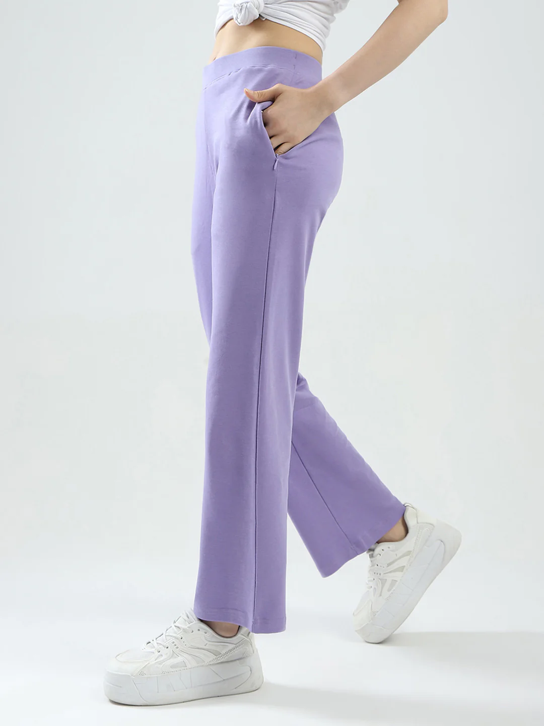 Rock.it Women Purple Solid Regular Fit Lower - Image 4