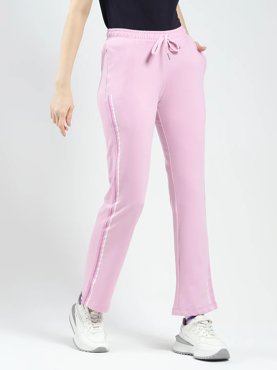 Women Purple Solid Regular Fit Lower - Image 5