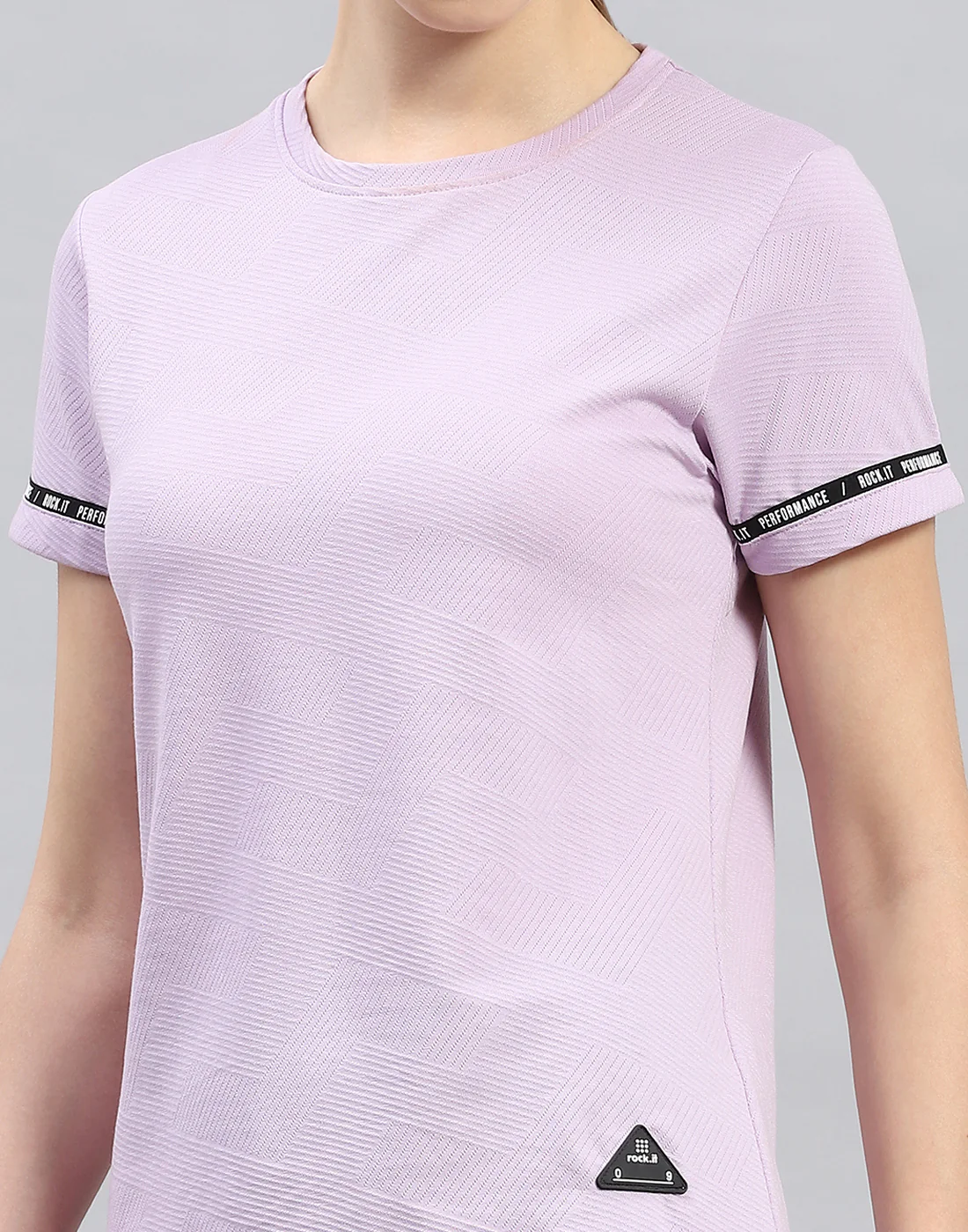 Rock.it Women Purple Solid Round Neck Half Sleeve Top - Image 6