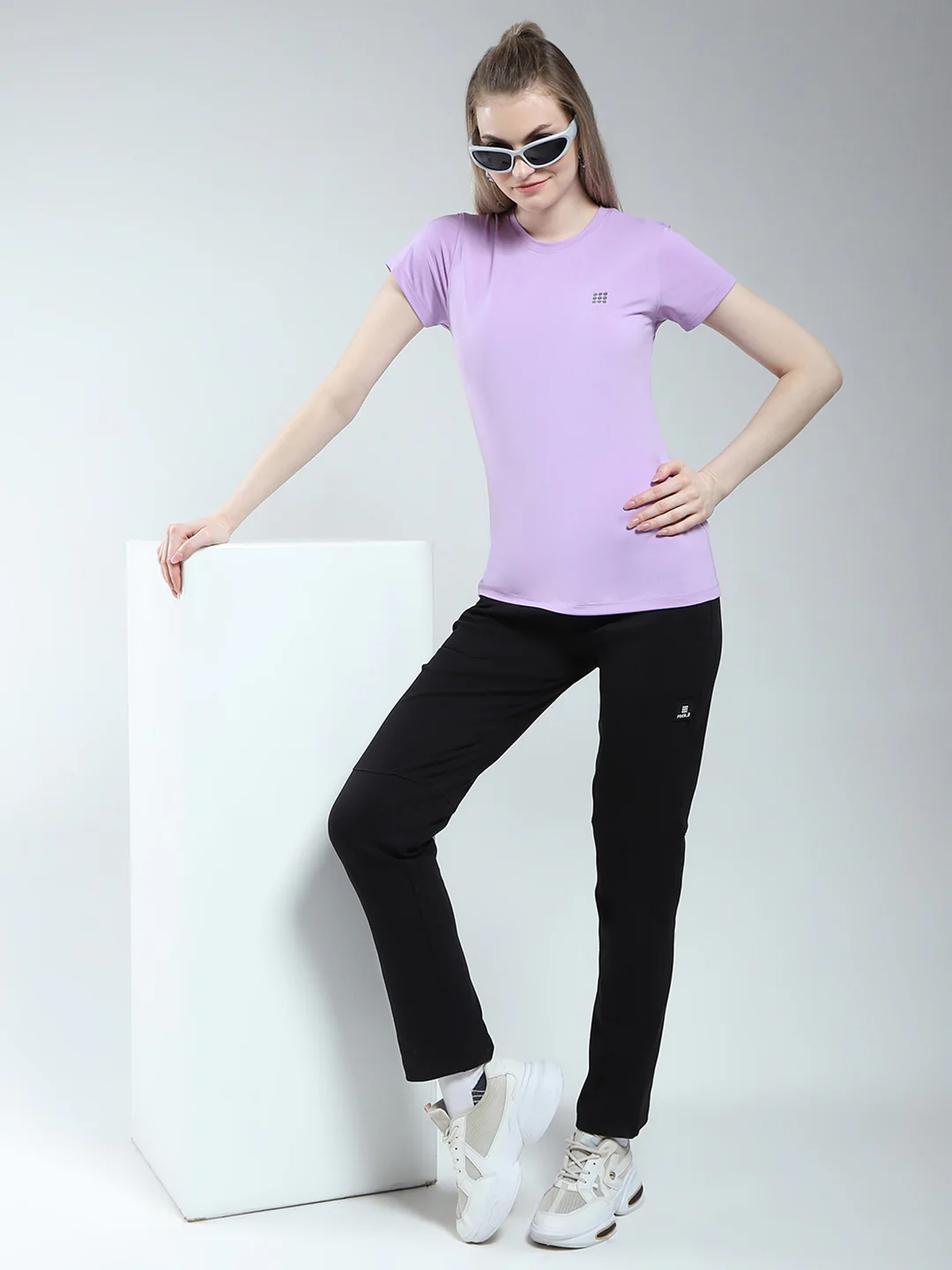 Rock.it Women Purple Solid Round Neck Half Sleeve Top - Image 2