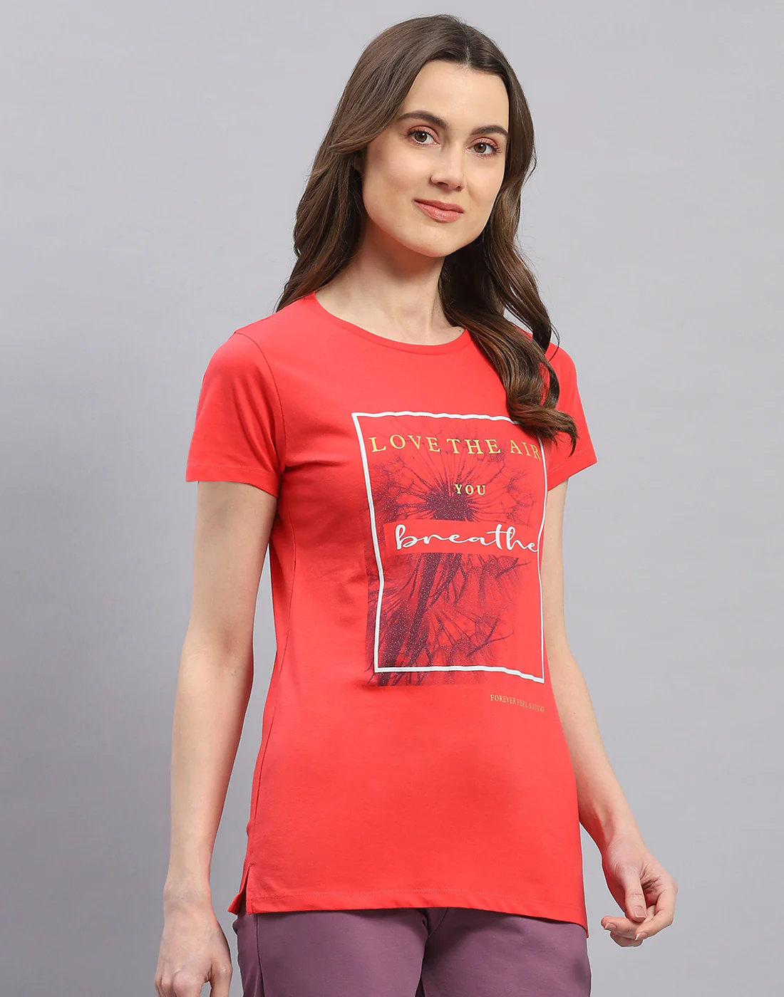 Women Red & Yellow Printed Round Neck Half Sleeve Top 2 Pc Set - Image 5