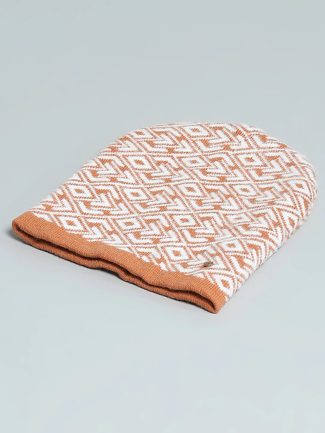 Women Rust Self Design Cap - Image 6