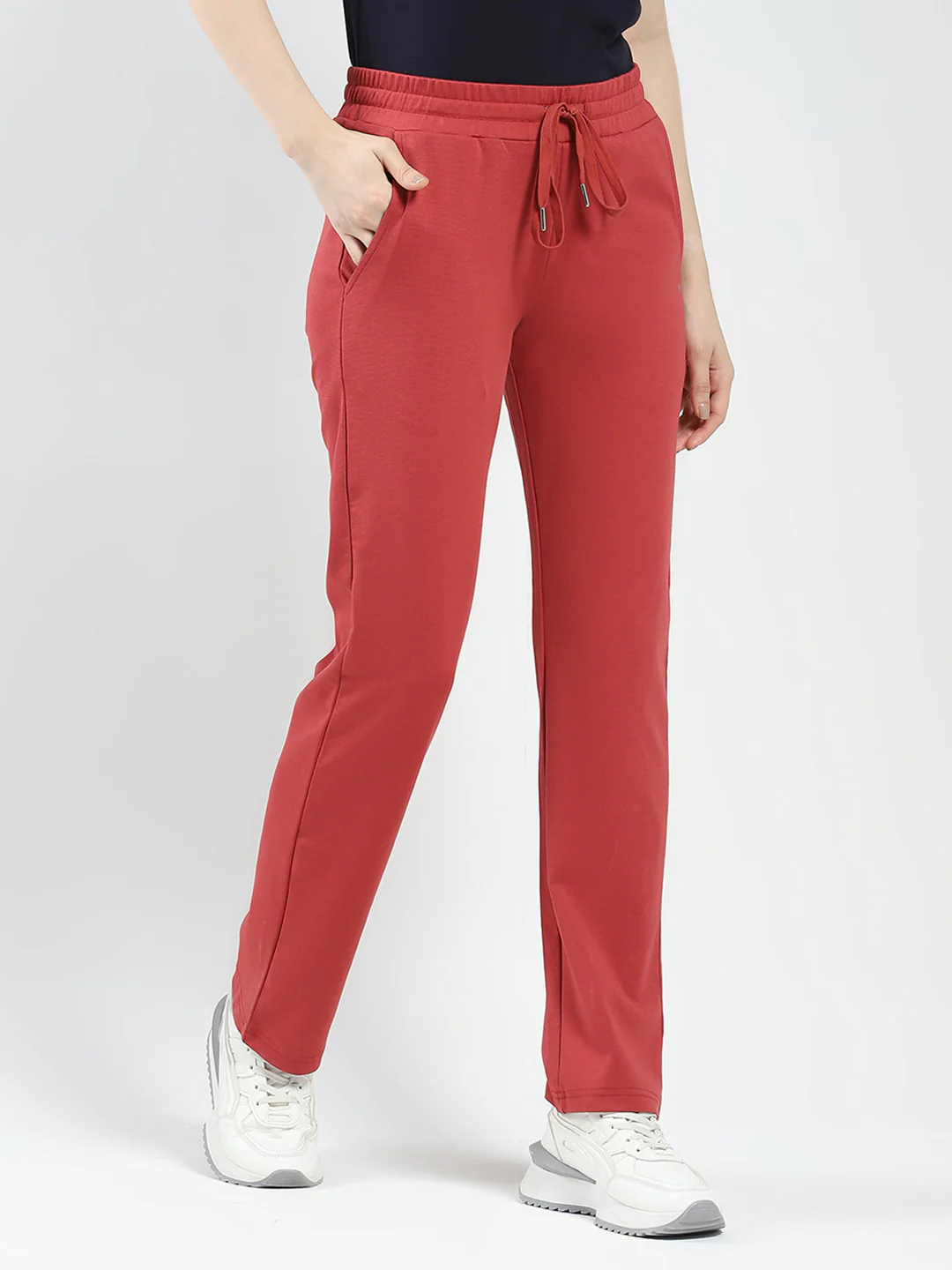 Women Rust Solid Regular Fit Lower - Image 4