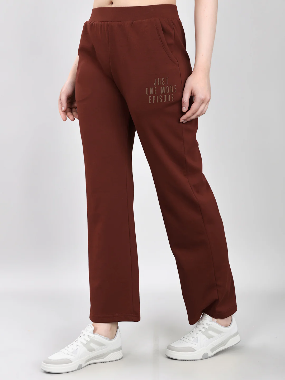 Women Rust Solid Regular Fit Lower - Image 2