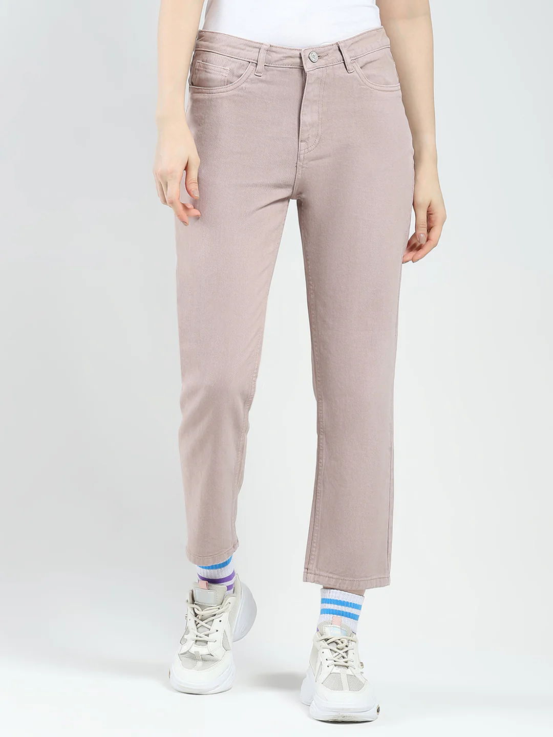 Women Rust Solid Slim Fit Denim - Image 4