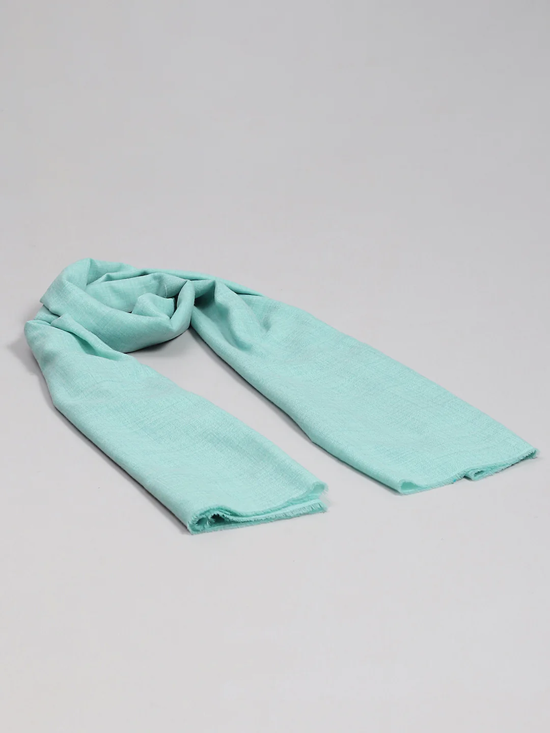 Women Sea Green Solid Shawl - Image 2
