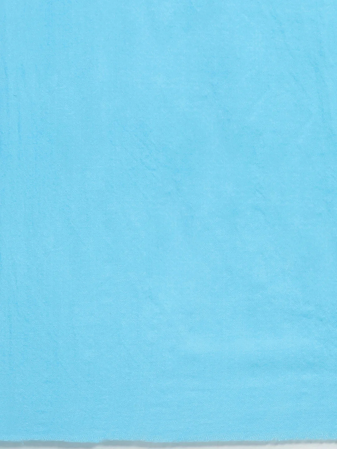 Women Sky Blue Solid Shawl - Image 6