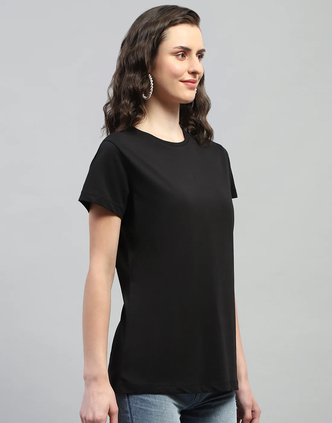 Women Teal Blue & Black Solid Round Neck Half Sleeve Top (Pack of 2) - Image 5