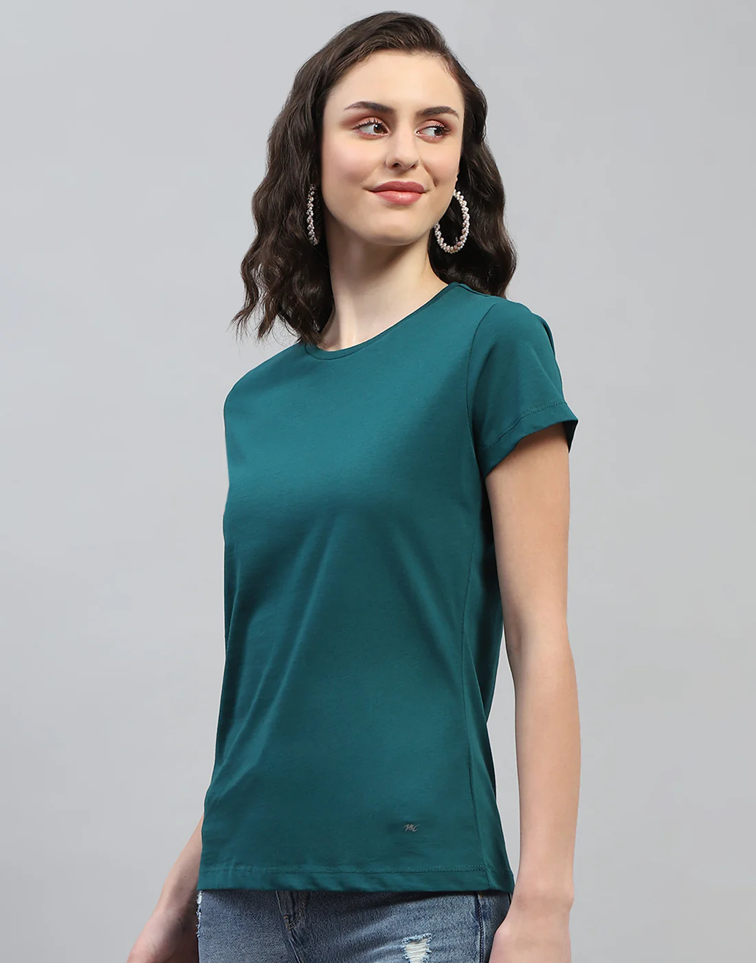 Women Teal Blue & Black Solid Round Neck Half Sleeve Top (Pack of 2) - Image 8
